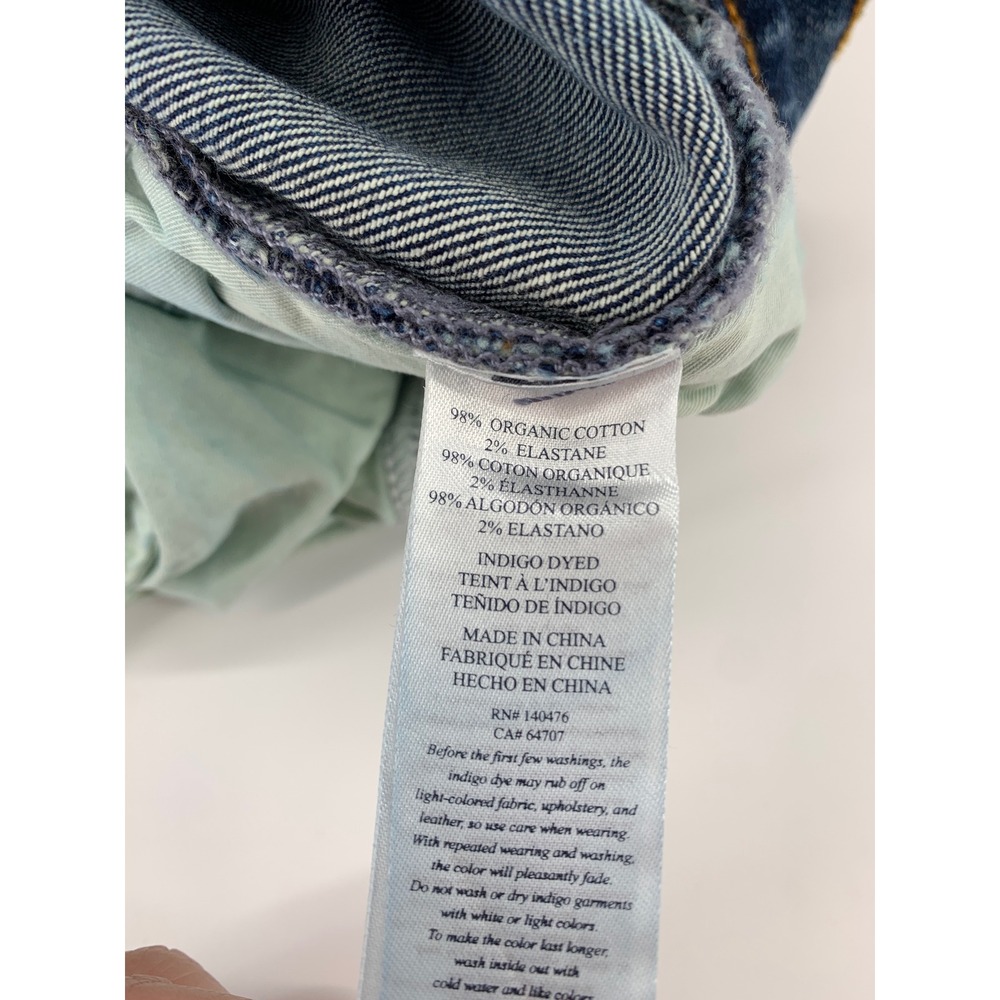 Faherty Jeans Mens 38x30 Blue Organic Cotton Stretch Straight Leg Denim Pants - Picture 9 of 14